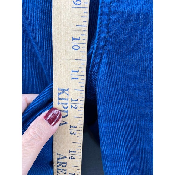 LL Bean Pants Womens Sz 18T Tall Blue Corduroy Straight Leg Favorite Fit Stretch - Picture 5 of 12
